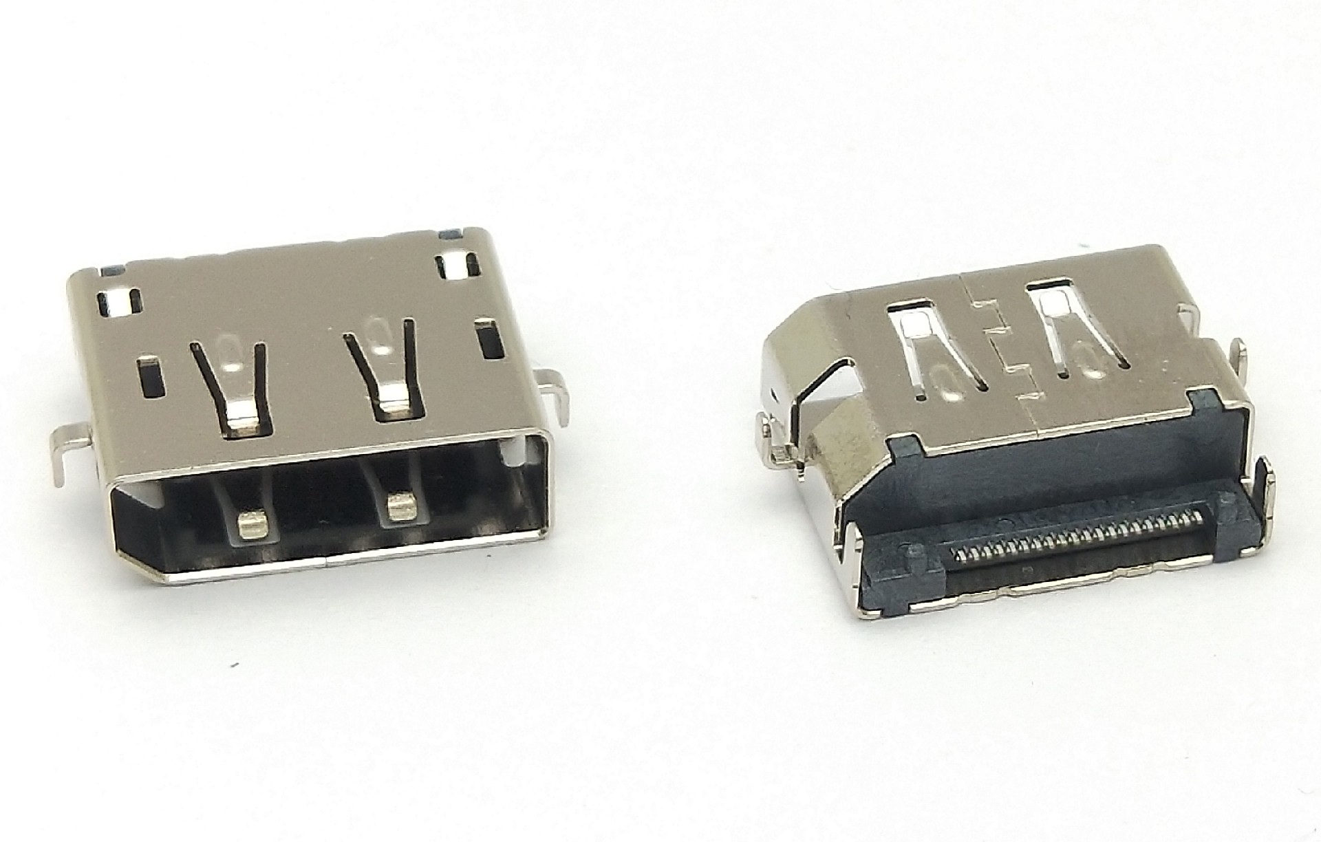 Display Port  母頭  SMT  沉板式  無翻邊，1.2 PCB 置中